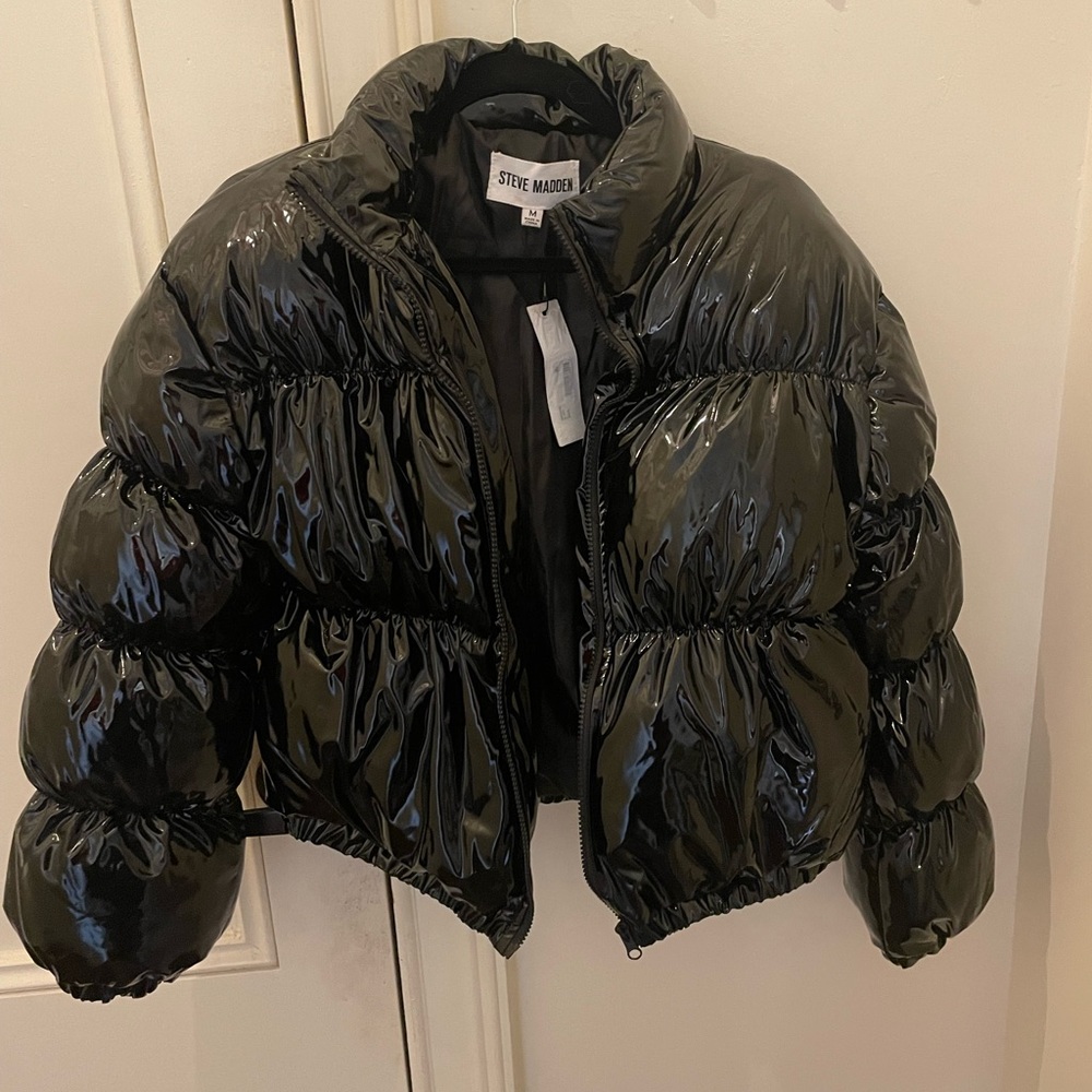 Steve Madden black bubble jacket nwt